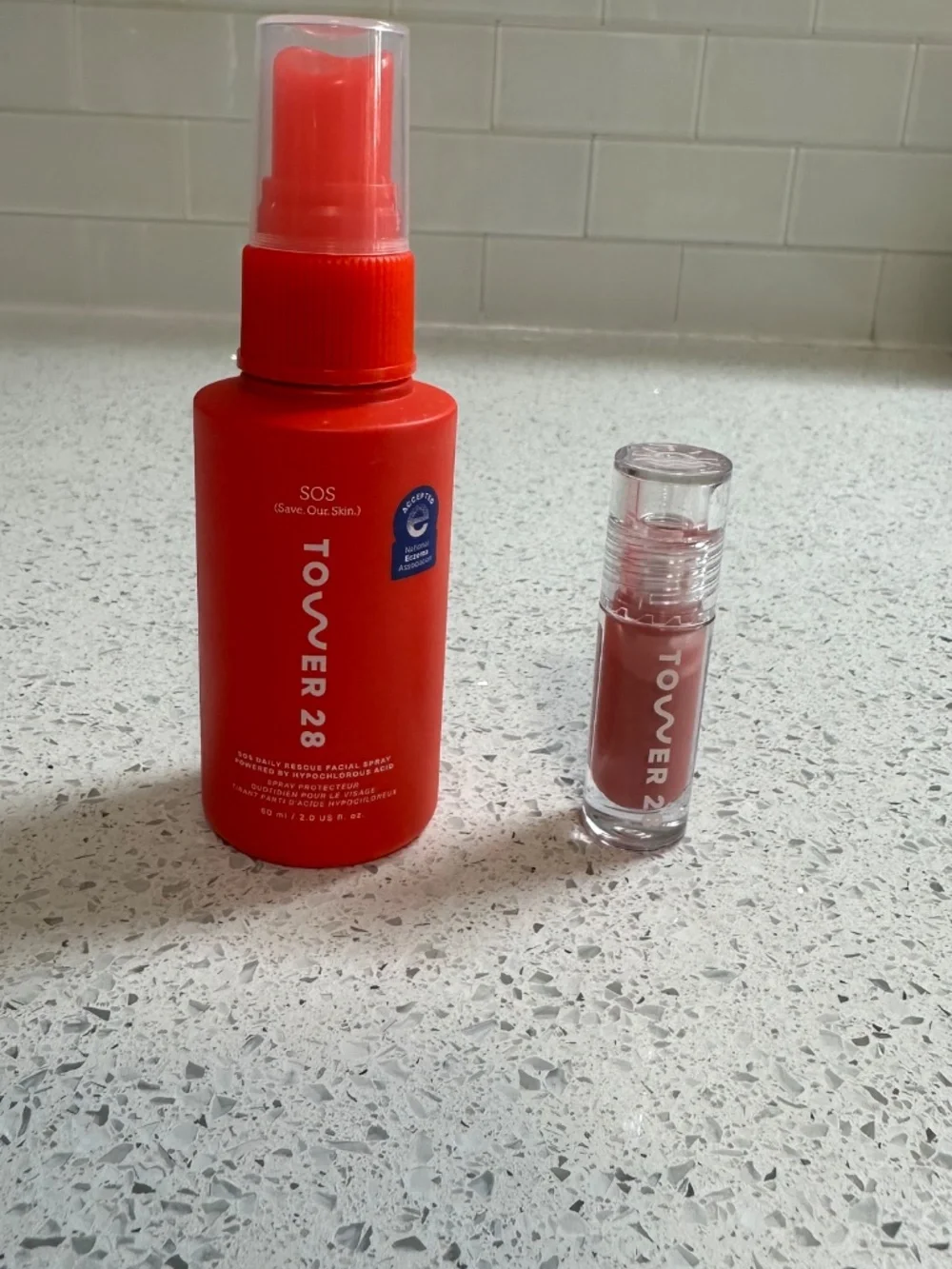 Tower 28 SOS Daily Rescue Facial Spray 2oz & ShineOn Lip Jelly Mini